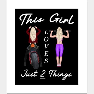 This Girl Loves Just Two Things Posters and Art